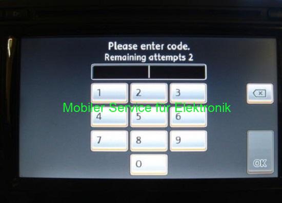 Zistenie Radio code RNS 510
