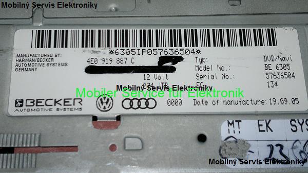 Oprava DVD NAV AUDI Q7