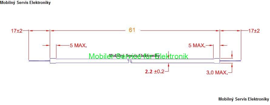 Trubica CCFL 2,6 x 61mm 